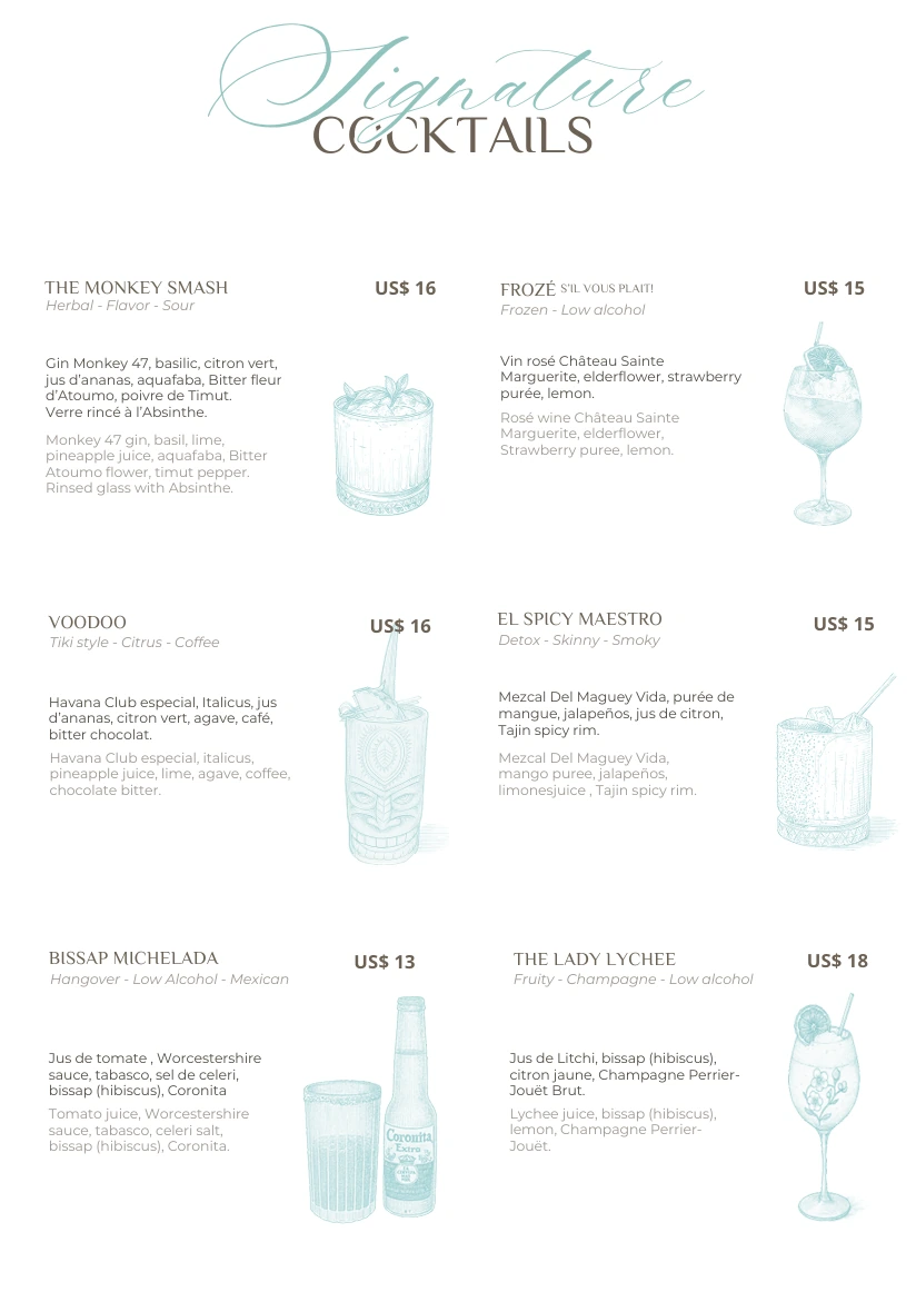 Plage menu page 3