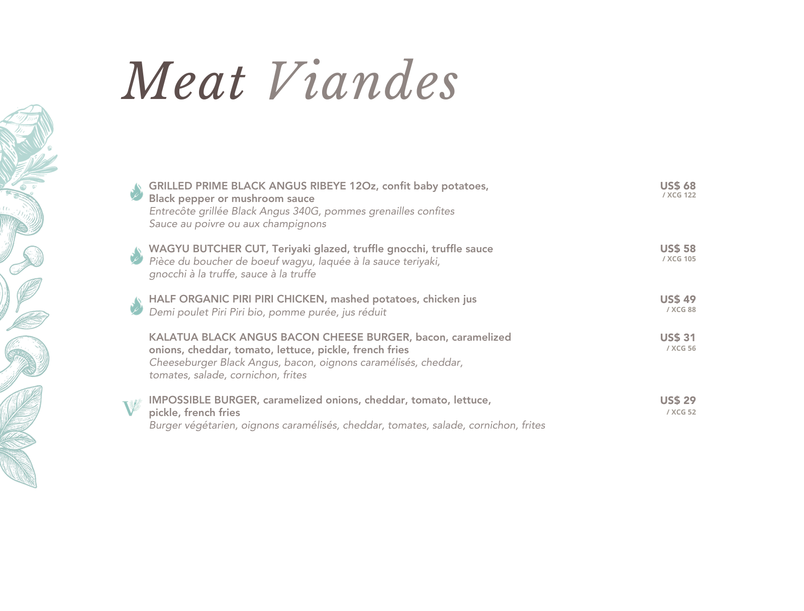 Restaurant menu page 5